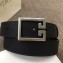 Givenchy Width 3cm Leather Belt Black with Double G Buckle