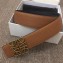 Loewe Width 3.8cm Leather Belt Khaki With Anagram Buckle