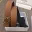 Loewe Width 3.8cm Leather Belt Khaki With Anagram Buckle