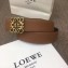 Loewe Width 3.8cm Leather Belt Khaki With Anagram Buckle
