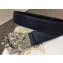 Versace Width 4cm Palazzo Belt Dark Blue With Medusa Buckle
