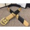 Gucci Width 4cm Diagonal Leather Belt Black/Beige with Textured Double G Buckle