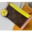 Louis Vuitton Flower Monogram Canvas Zipped Card Holder M67494 Yellow 2019