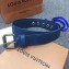 Louis Vuitton Width 3.5cm Monogram Denim Signature Belt Blue 2019