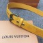 Louis Vuitton Width 3.5cm Monogram Denim Signature Belt Yellow 2019