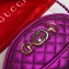 Gucci Laminated Leather Mini Shoulder Bag 534951 Purple 2019