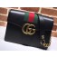 Gucci Web GG Marmont Leather Shoulder Bag 476468 Black