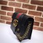 Gucci Web GG Marmont Leather Shoulder Bag 476468 Black