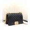 Chanel Calfskin and Gold-Tone Metal Small Boy Flap Bag Black 2019