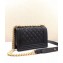 Chanel Calfskin and Gold-Tone Metal Small Boy Flap Bag Black 2019