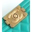 Chanel Calfskin and Gold-Tone Metal Small Boy Flap Bag Turquoise 2019
