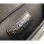 Chanel Embossed Chevron Medium Boy Flap Bag Black 2019