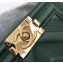Chanel Embossed Chevron Small Boy Flap Bag Green 2019