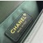 Chanel Embossed Chevron Medium Boy Flap Bag Green 2019