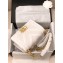 Chanel Embossed Chevron Small Boy Flap Bag White 2019