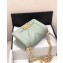 Chanel Embossed Chevron Small Boy Flap Bag Pale Green 2019