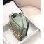Chanel Embossed Chevron Medium Boy Flap Bag Pale Green 2019