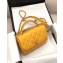 Chanel Chain Infinity Flap with Top Handle Small Bag Yellow 2019