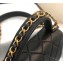 Chanel Chain Infinity Flap with Top Handle Small Bag Black 2019