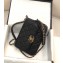 Chanel Chain Infinity Flap with Top Handle Small Bag Black 2019