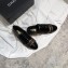 Chanel Glittered Fabric/Patent Calfskin Lace-Ups G34128 Tweed Black/Gold 2019