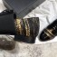 Chanel Glittered Fabric/Patent Calfskin Lace-Ups G34128 Tweed Black/Gold 2019