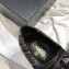 Chanel Glittered Fabric/Patent Calfskin Lace-Ups G34128 Tweed Black/Gold 2019