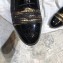 Chanel Glittered Fabric/Patent Calfskin Lace-Ups G34128 Tweed Black/Gold 2019