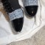 Chanel Glittered Fabric/Patent Calfskin Lace-Ups G34128 Tweed Blue 2019