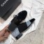 Chanel Glittered Fabric/Patent Calfskin Lace-Ups G34128 Tweed Blue 2019