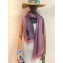 Gucci GG Jacquard Pattern Wool Scarf 411115 180x48cm Pink/Gray