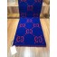 Gucci GG Jacquard Wool Scarf 495592 192x37cm Blue/Red