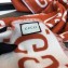Gucci GG Jacquard Wool Scarf 495592 192x37cm Orange/White