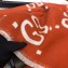Gucci GG Jacquard Wool Scarf 495592 192x37cm Orange/White