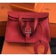 Hermes Halzan Togo Calfskin Leather Bag Red