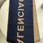 Balenciaga Logo Print Scarf 34x200cm Navy Blue 2019