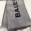 Balenciaga Logo Print Scarf 34x200cm Black 2019