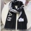 Balenciaga Logo Print Scarf 34x200cm Black 2019