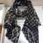 Louis Vuitton Chain Print Monogram Scarf 90x180cm Black 2019