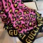 Gucci Leopard Print Scarf 572198 90x90cm Fuchsia 2019