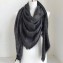 Gucci GG and Stripe Scarf 140x140cm Black 2019