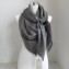 Gucci GG and Stripe Scarf 140x140cm Gray 2019