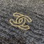 Chanel CC Logo Sequins Fringe Scarf 90x90cm Black/Gold 2019