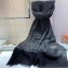 Chanel CC Logo Sequins Fringe Scarf 90x90cm Black/Gold 2019