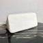 Prada Saffiano Leather Matinée Medium Handbag 1BA249 White 2019