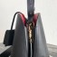 Prada Saffiano Leather Matinée Medium Handbag 1BA249 Black 2019