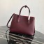 Prada Grained Leather Double Medium Tote Bag 1BG775/1BG008 Burgundy