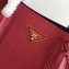 Prada Grained Leather Double Medium Tote Bag 1BG775/1BG008 Red