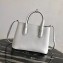 Prada Grained Leather Double Medium Tote Bag 1BG775/1BG008 White