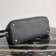 Prada Grained Leather Double Medium Tote Bag 1BG775/1BG008 Black/Red